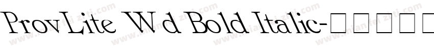 ProvLite Wd Bold Italic字体转换